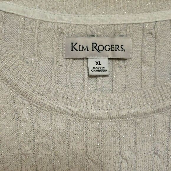 Kim Rogers Silver Sparkeling Sweater - Picture 2 of 7